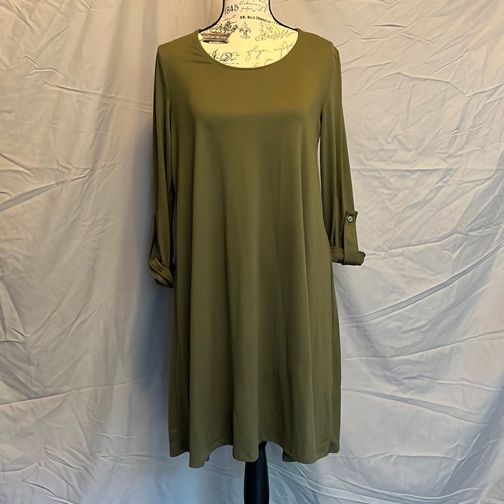 NWT love, fire olive dress M